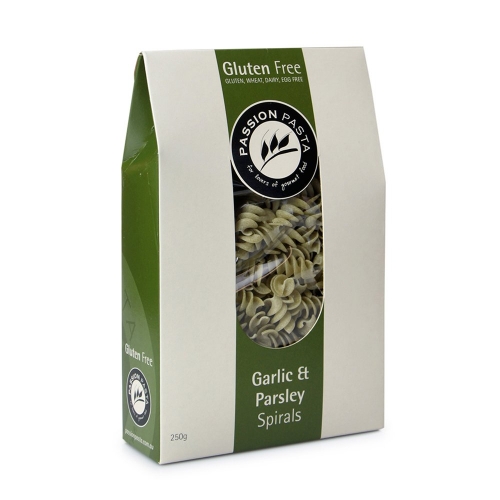 Passion Pasta Gluten Free Garlic and Parsley Spirals 250g