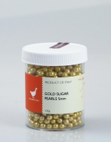 The Essential Ingredient Gold Sugar Pearls 5mm 100g