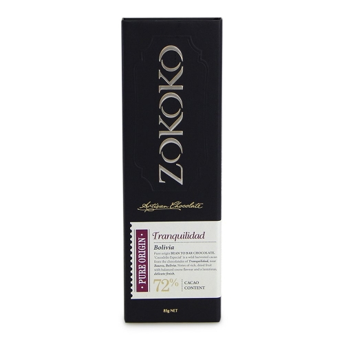Zokoko Pure Origin Tranquilidad Dark Chocolate (72%) Bar 85g