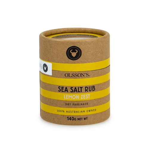Olsson's Sea Salt Rub Lemon Zest 140g - Click for more info