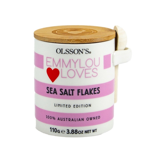 Olsson's Emmylou Loves Sea Salt Flakes in Stoneware Pot 110g