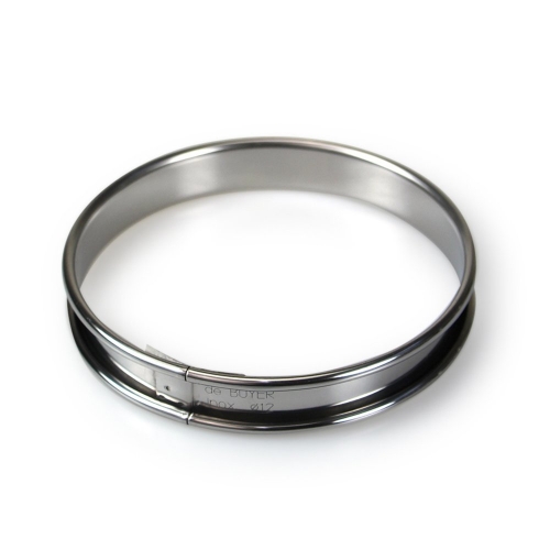 De Buyer Tart Ring - Rolled Edge 2cm x 8cm
