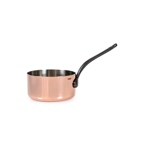 De Buyer Copper Saucepan with Cast Iron Handle  14cm