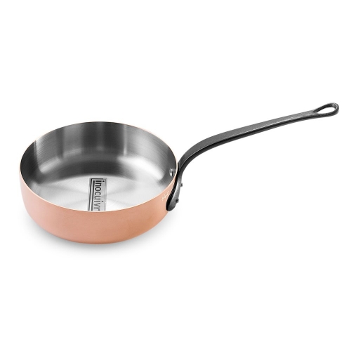 De Buyer Copper Saute Pan with Cast Iron Handle 24cm