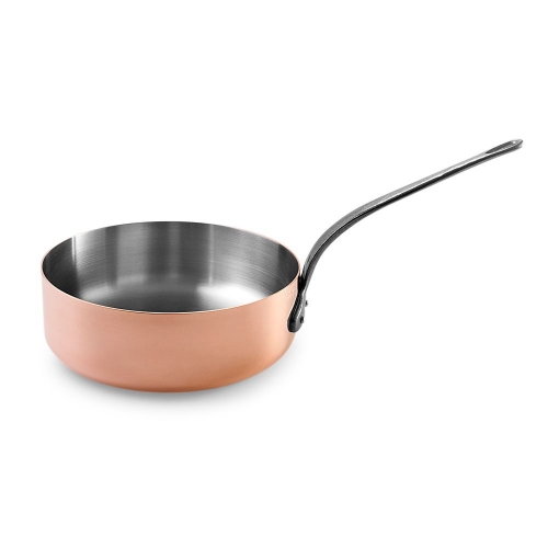 De Buyer Copper Saute Pan with Cast Iron Handle 24cm