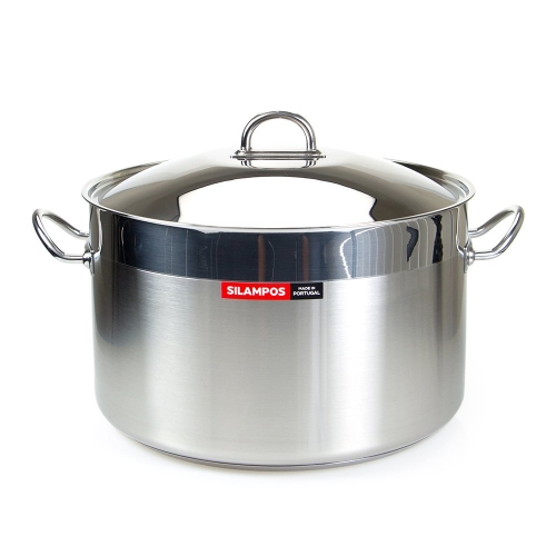Silampos Stainless Steel 'Nautilus' Stockpot with lid 30cm (12.5L)