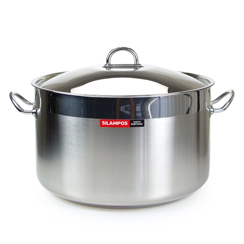Silampos Stainless Steel 'Nautilus' Stockpot with lid 32cm (14.9L)