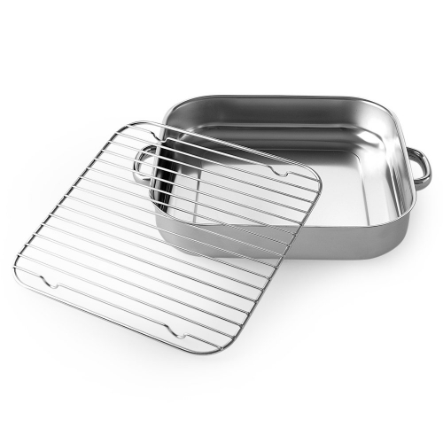 Silampos Stainless Steel 'Nautilus' Roasting Dish with grill 27cm x 27cm