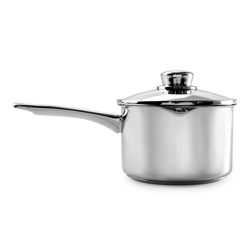 Silampos Stainless Steel 'Europa' Two-Lipped Saucepan with lid 16cm