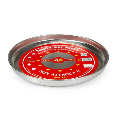Steelpan Stainless Steel Focaccia & Pizza Pan 36cm