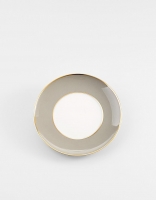 Vista Alegre Rocco Tea Plate - Grey and Gold 17cm 17cm