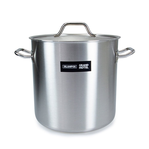 Silampos Stainless Steel 'Grand Hotel' Stockpot with lid 32cm (25L)