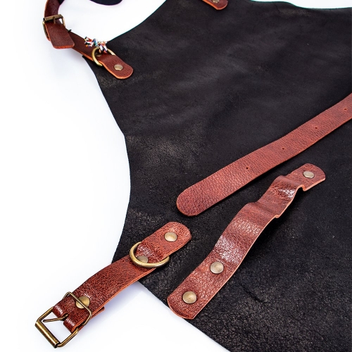 Apron Yako & Co. Leather Black